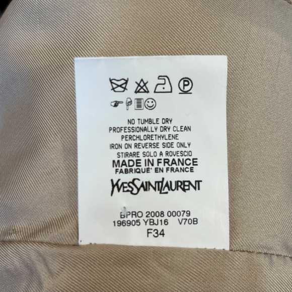 Yves St. Laurent Camel/Beige Cap Sleeve Knit Wrap Jacket - Picture 4 of 9